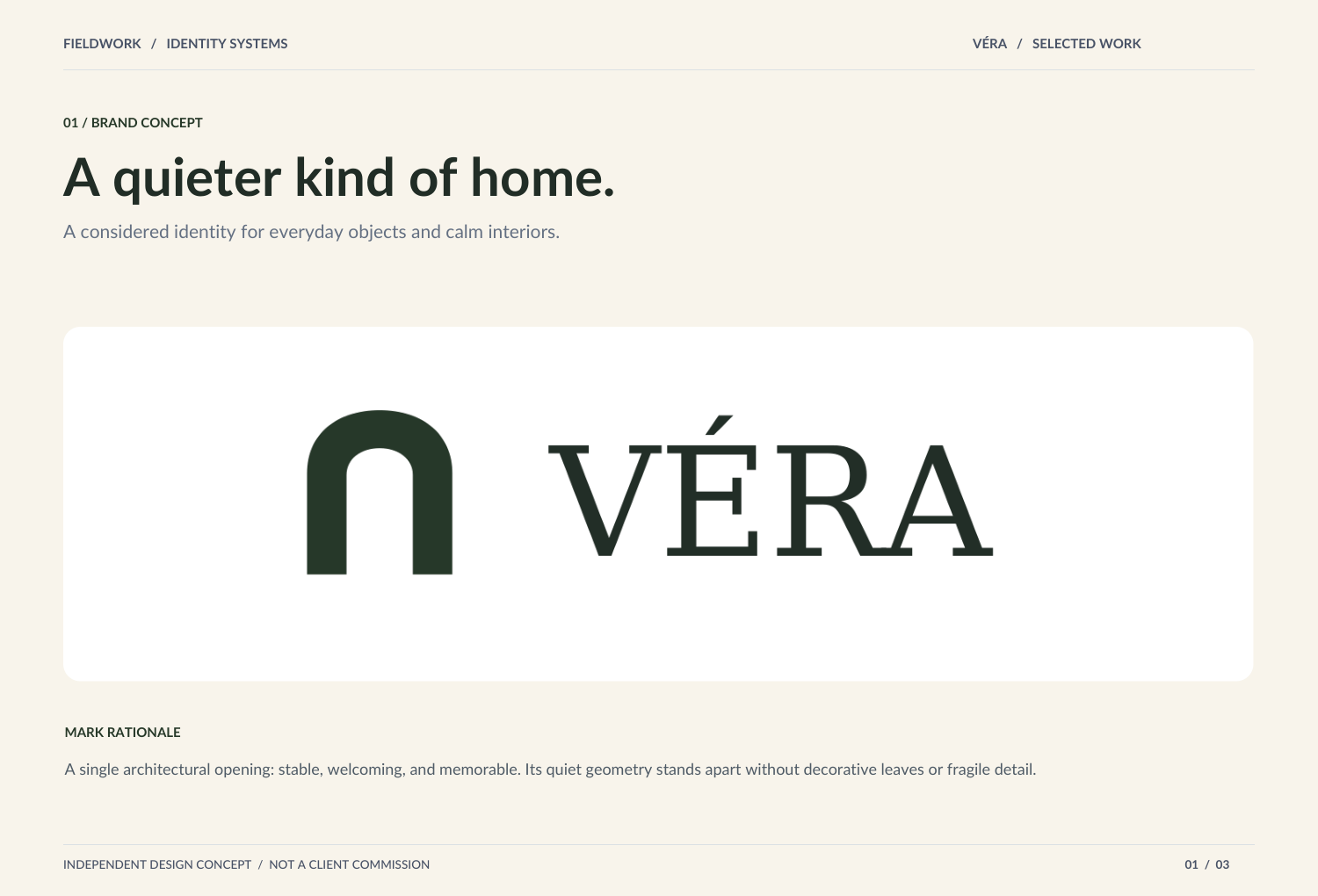 VÉRA design case study page 1